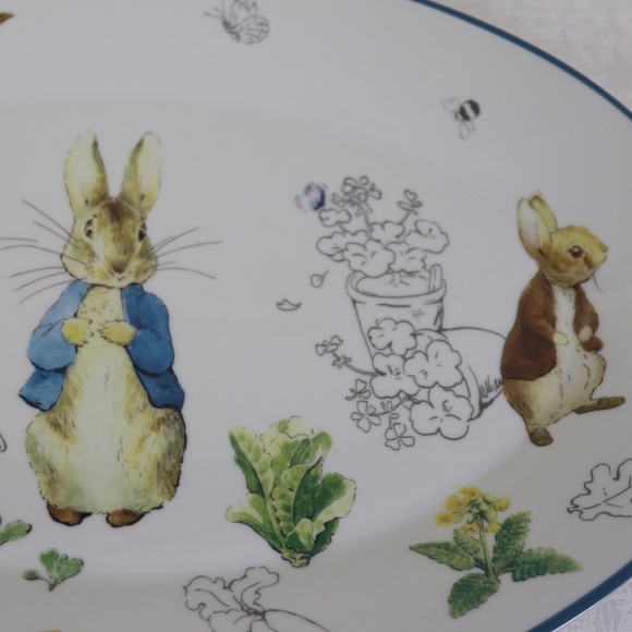 BEATRIX POTTER PETER BUNNY RABBIT EASTER OVAL SERVING PLATTER - NEW - Picture 4 of 5